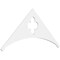 Ekena Millwork Pitch Turner Architectural Grade PVC Gable Pediment, 48"W x 22"H x 1"P (11/12) GPP048X022X100TUR - alternate 1